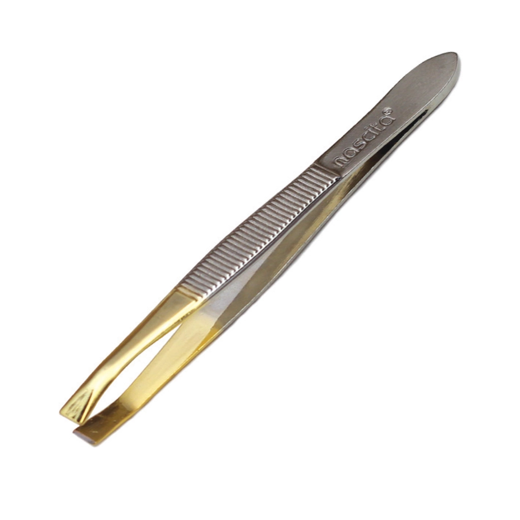 Nascita Tweezers Half Yellow Boxed 1 pcs