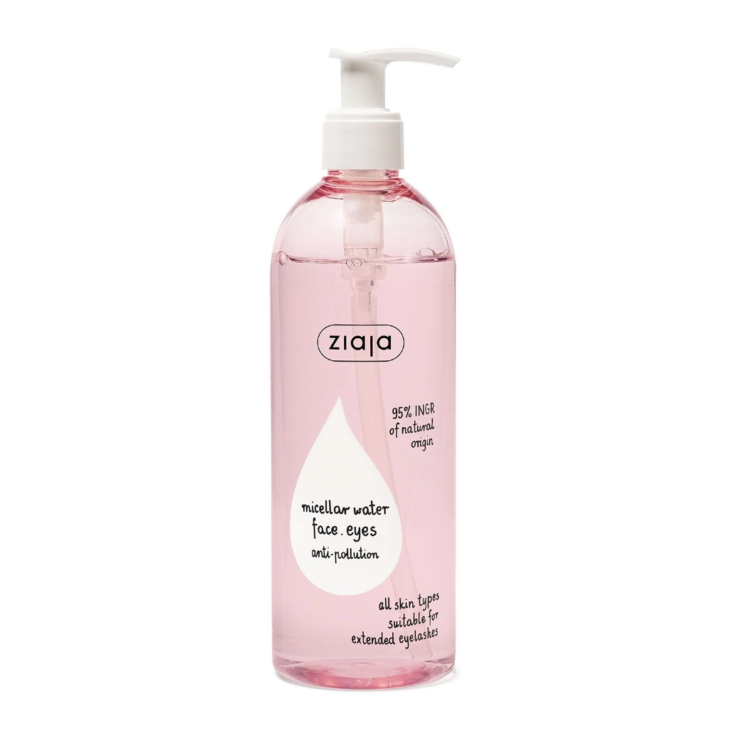 Ziaja Anti-wrinkle Micellar Water Make-up Remover For Face, Eyes And Lips 390 ml