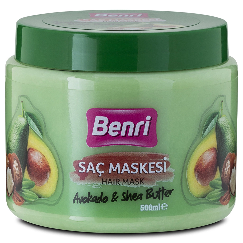 Benri Shea Butter & Avocado Hair Mask 500ml - Moisturizing Care