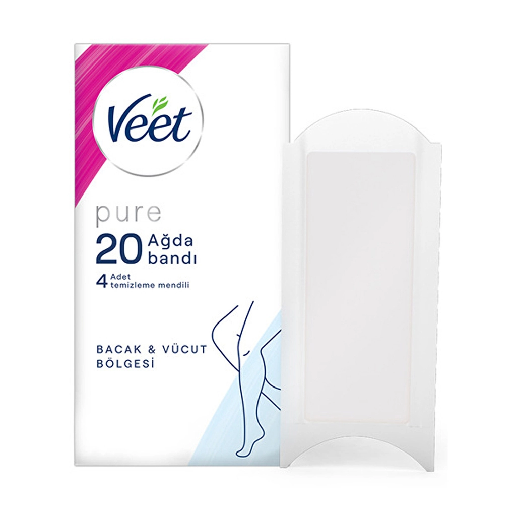 Veet Pure Leg And Body Wax Strips 20 pcs