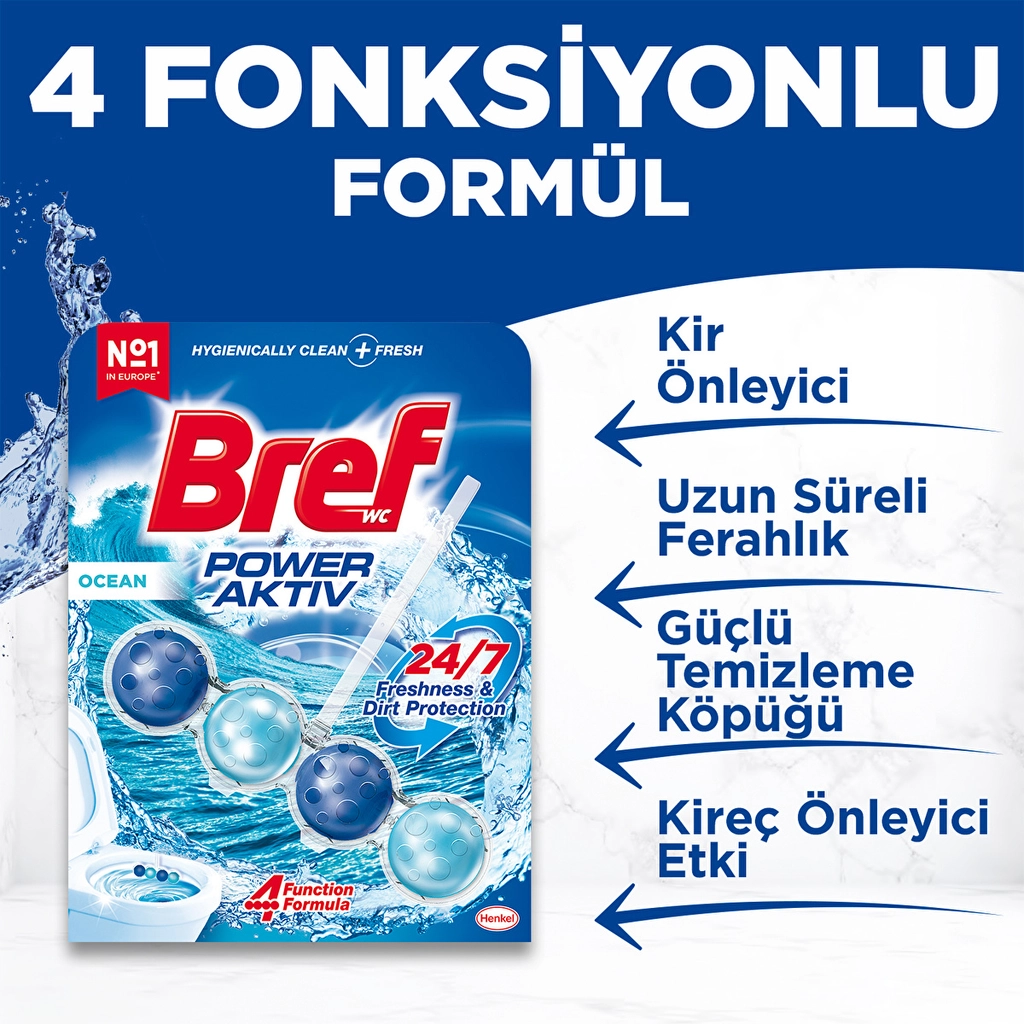 Bref Power Aktiv Ocean Toilet Block Duopack - 250 Flushes
