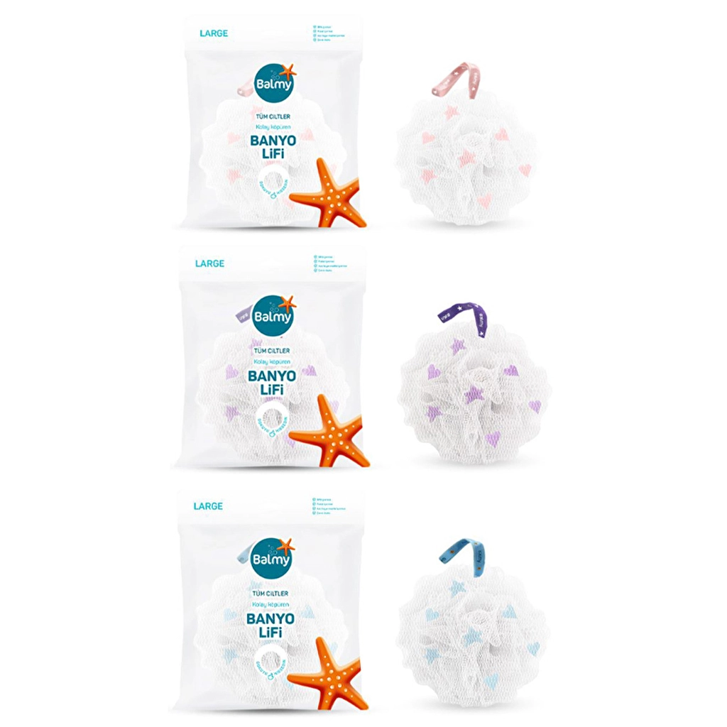 Balmy Bath Large Loofah - Soft, Foam-Enhancing Cleanser