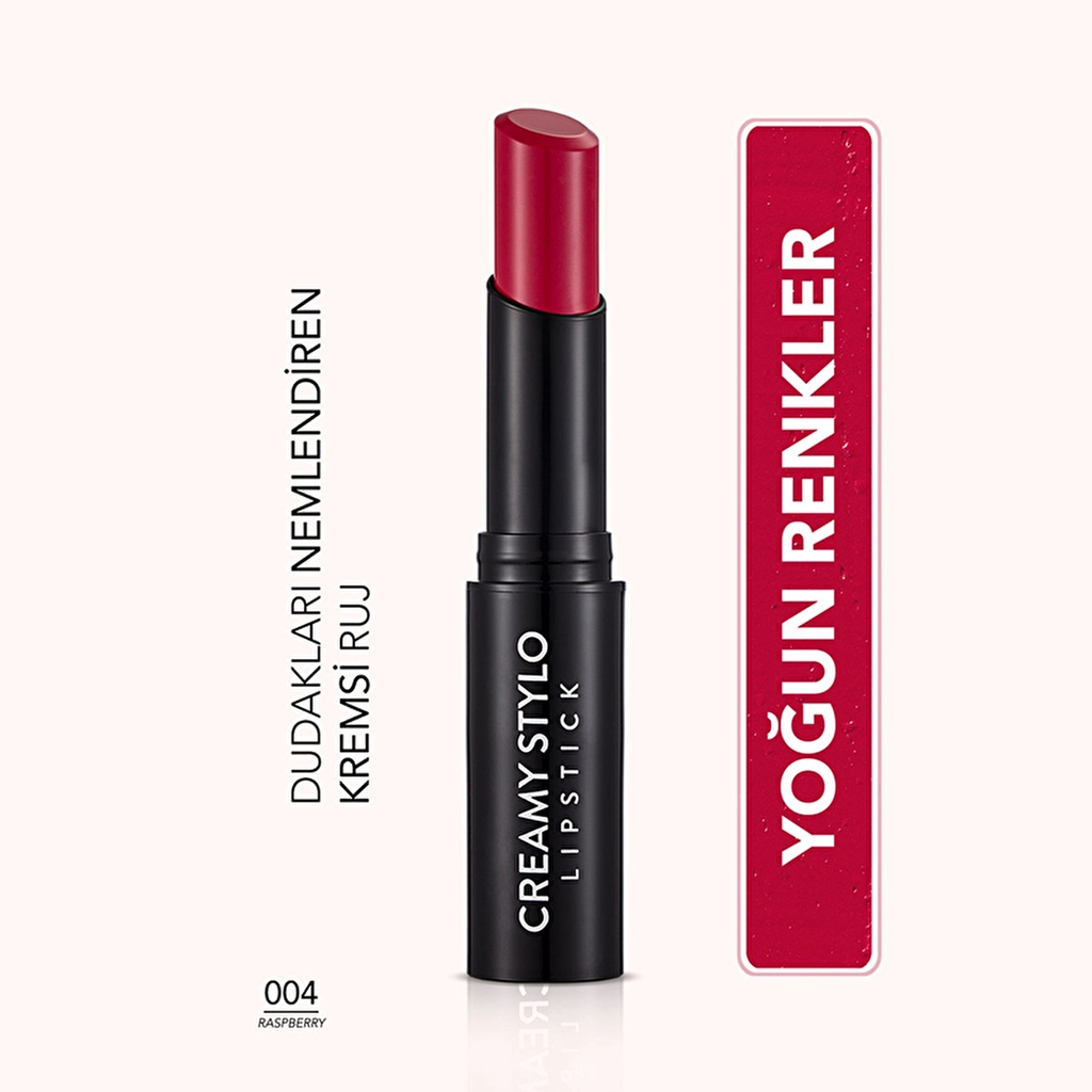 Flormar Creamy Stylo Moisturizing Lipstick 004 Raspberry Red