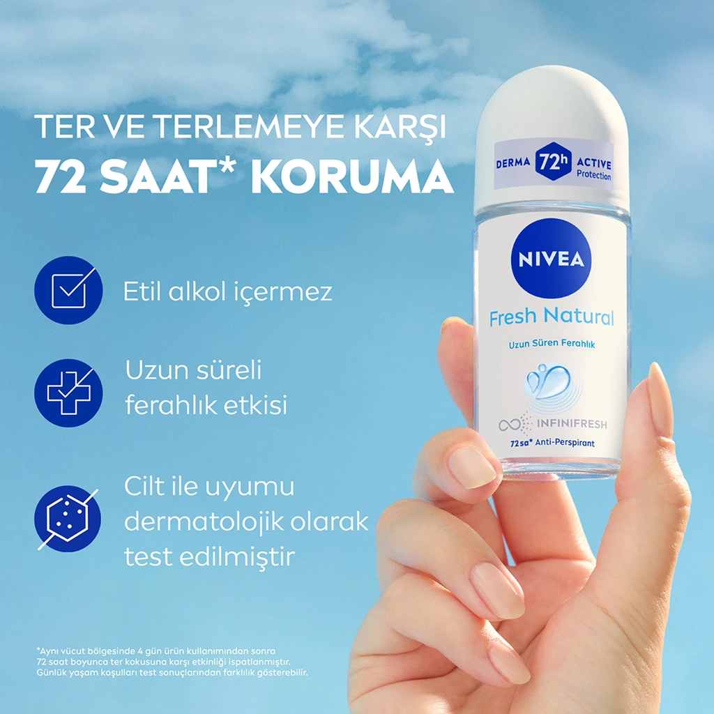 Nivea Women's Roll-On 50 ml + Mini Roll-On 25 ml Black&White Invisible Clear 50 ml + 25 ml