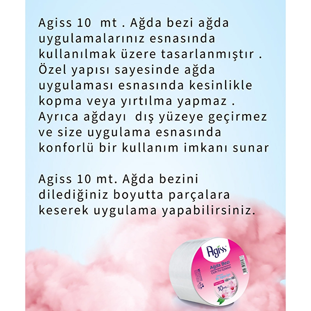 Agiss 10m Wax Cloth Roll for All Skin Types - Durable & Tear-Resistant