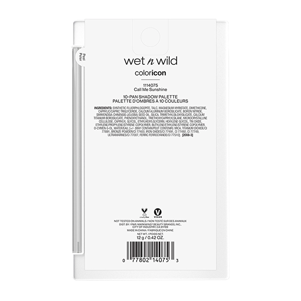 Палитра теней для век Wet n Wild Color Icon 10 цветов - Позвони мне, Солнце