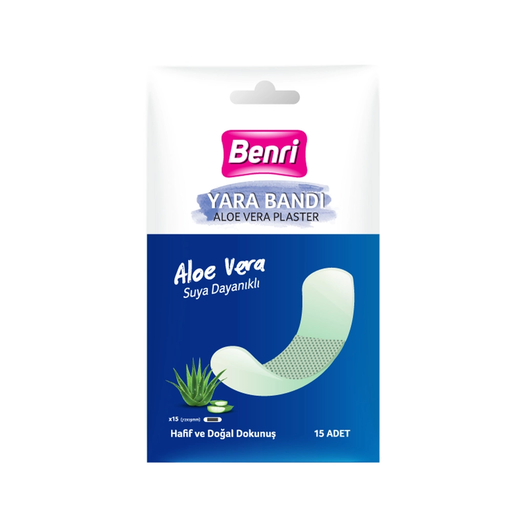 Benri Aloe Vera Bandage - 15 Soft, Waterproof & Breathable Pads