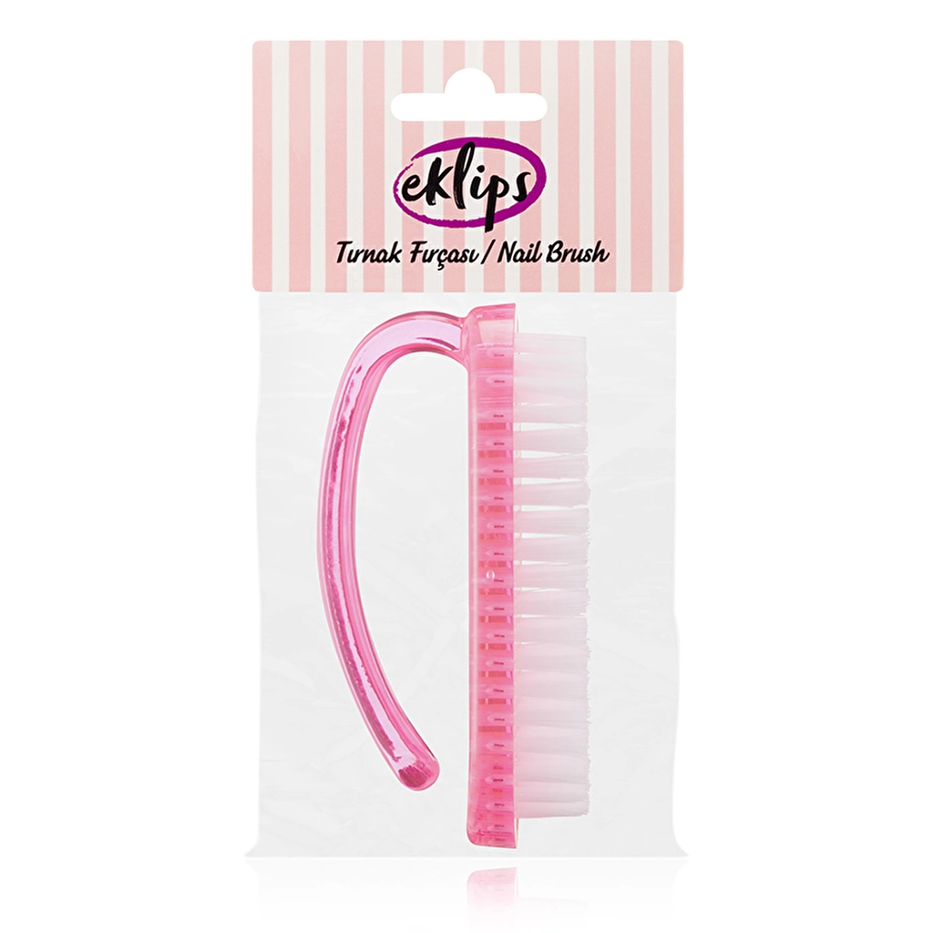 Eklips Pink Nail Brush for Clean & Groomed Nails - Travel Friendly