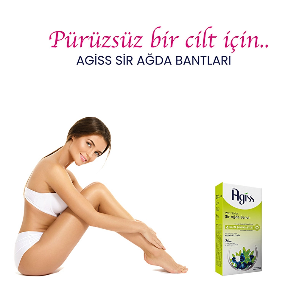 Agiss Sensitive Skin Wax Strips with Vitamin E &amp; Moringa - 24 pcs