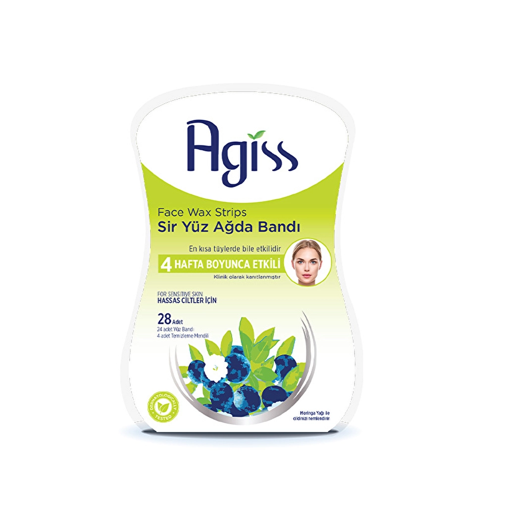 Agiss Sirli Facial Wax Strips - Sensitive Skin with Moringa Oil