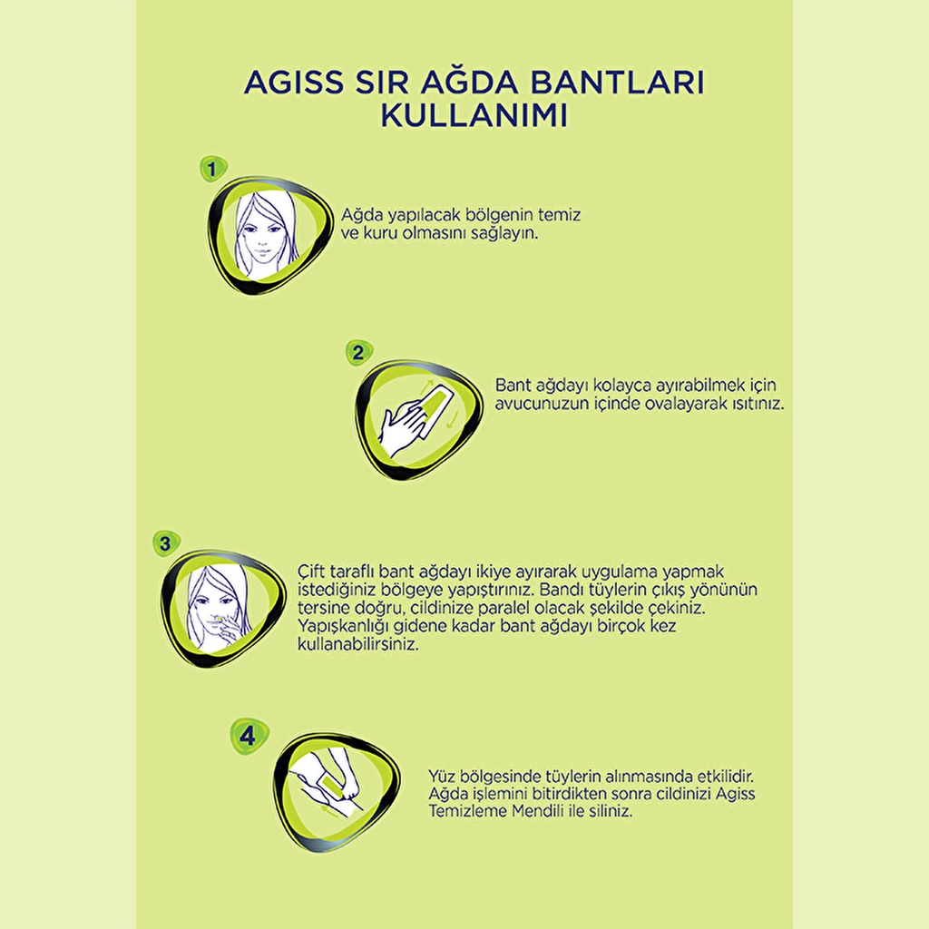 Agiss Sirli Facial Wax Strips - Sensitive Skin with Moringa Oil