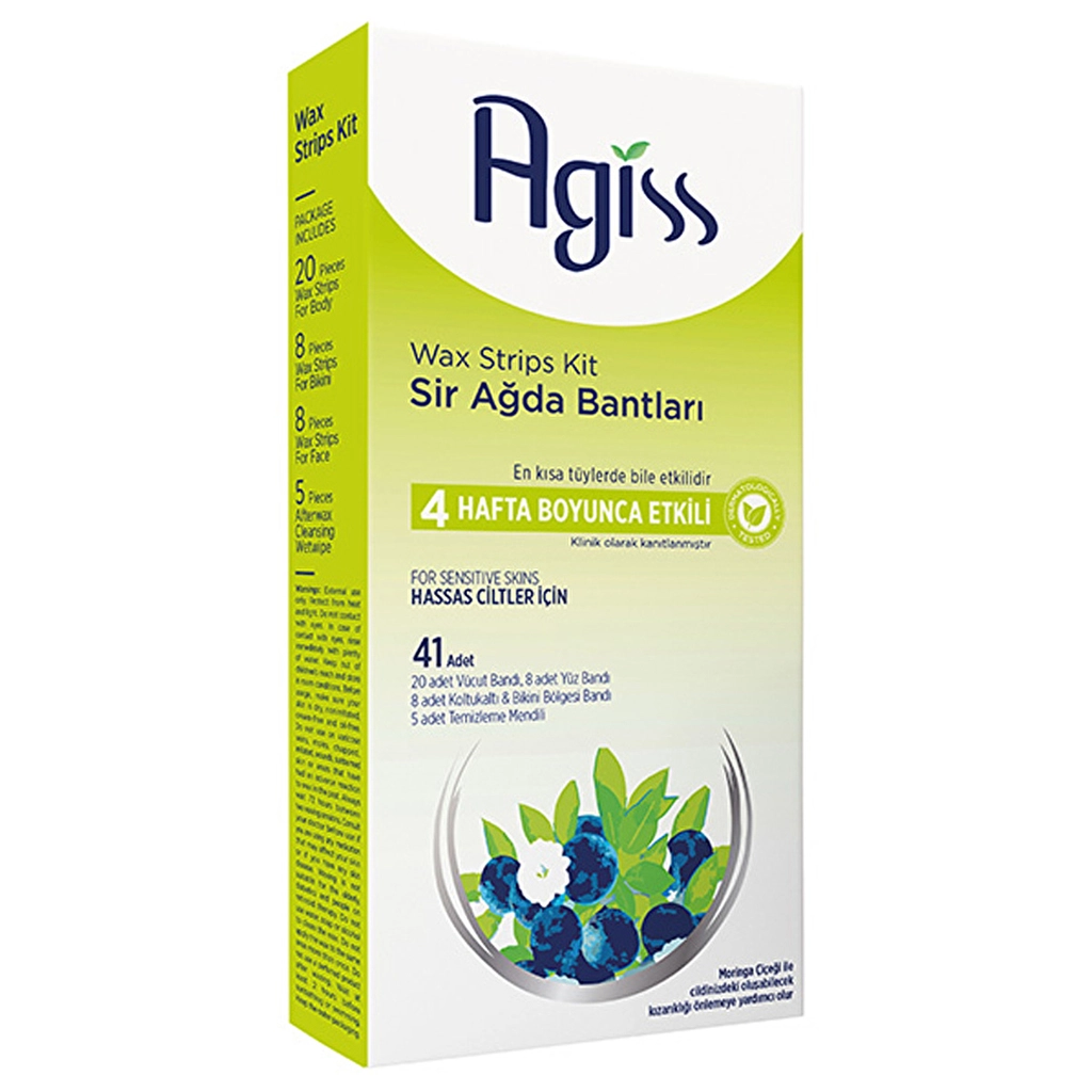 Agiss Sensitive Skin Wax Strips - 41 Count for Smooth Skin