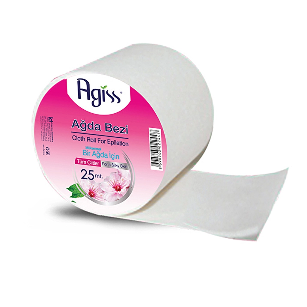 Agiss 25m Durable Wax Cloth Roll - Tear-Resistant & Skin Safe