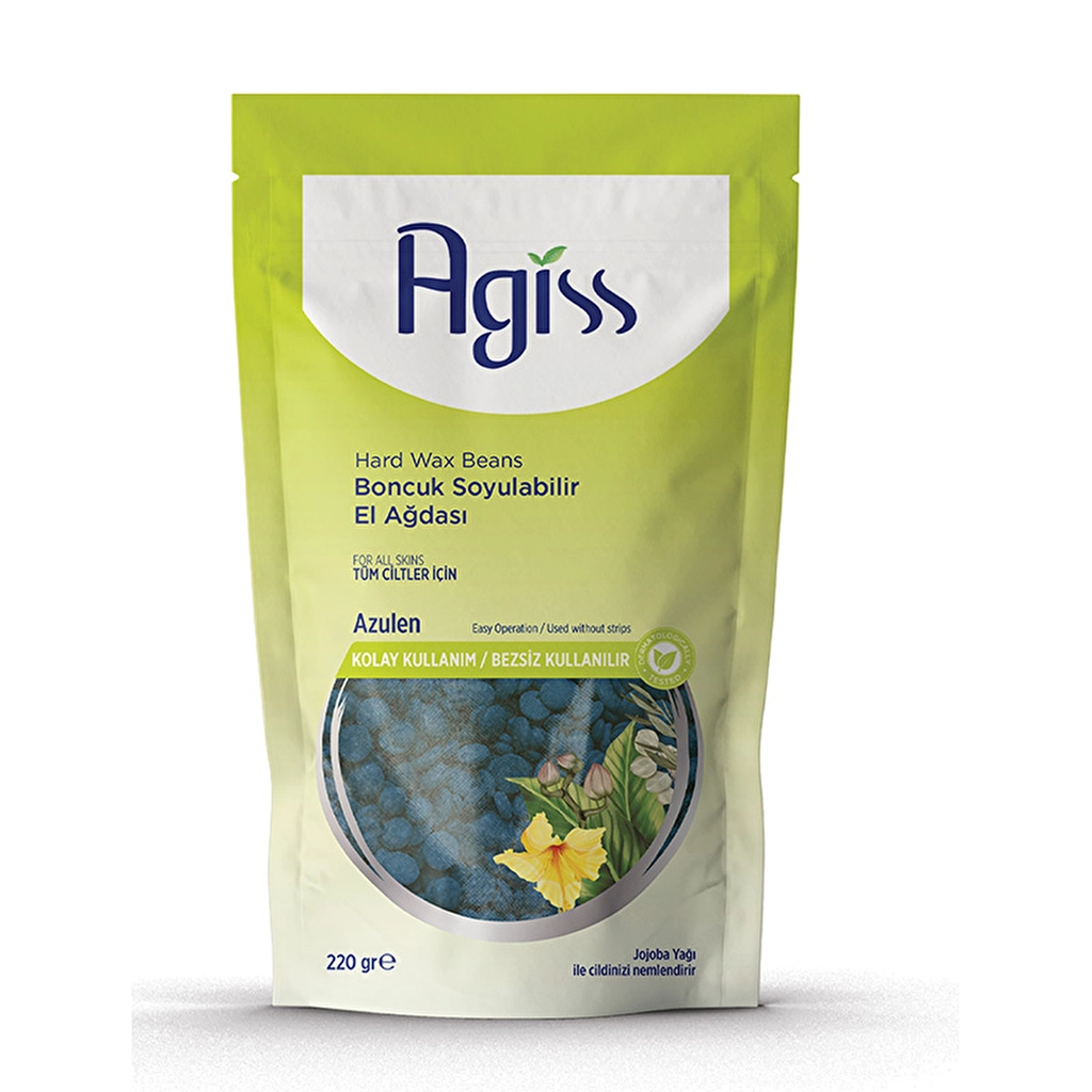 Agiss Jojoba Bead Wax - No Cloth, All Skin Types, 220g
