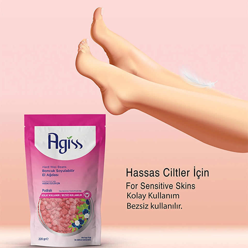 Agiss Sensitive Skin Bead Wax with Moringa Oil - 220g