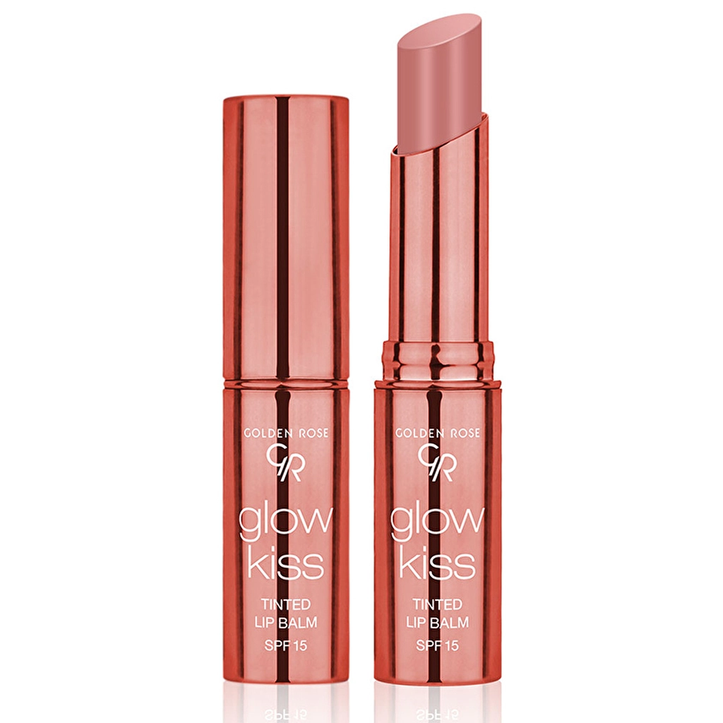 Golden Rose Glow Kiss Tinted Lip Balm Lipstick 01 vanilla Latte
