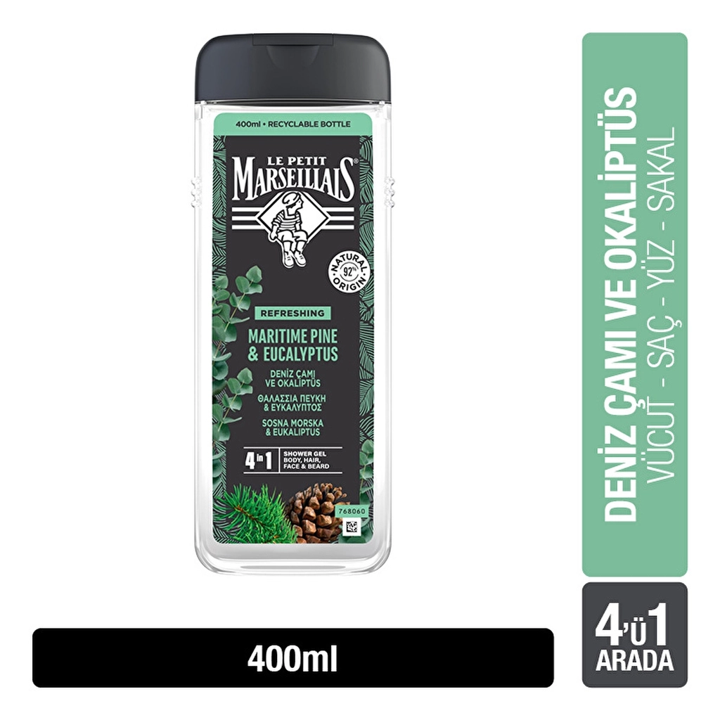 Le Petit Marseillais Shower Gel Maritime Pine & Eucalyptus 400 ml