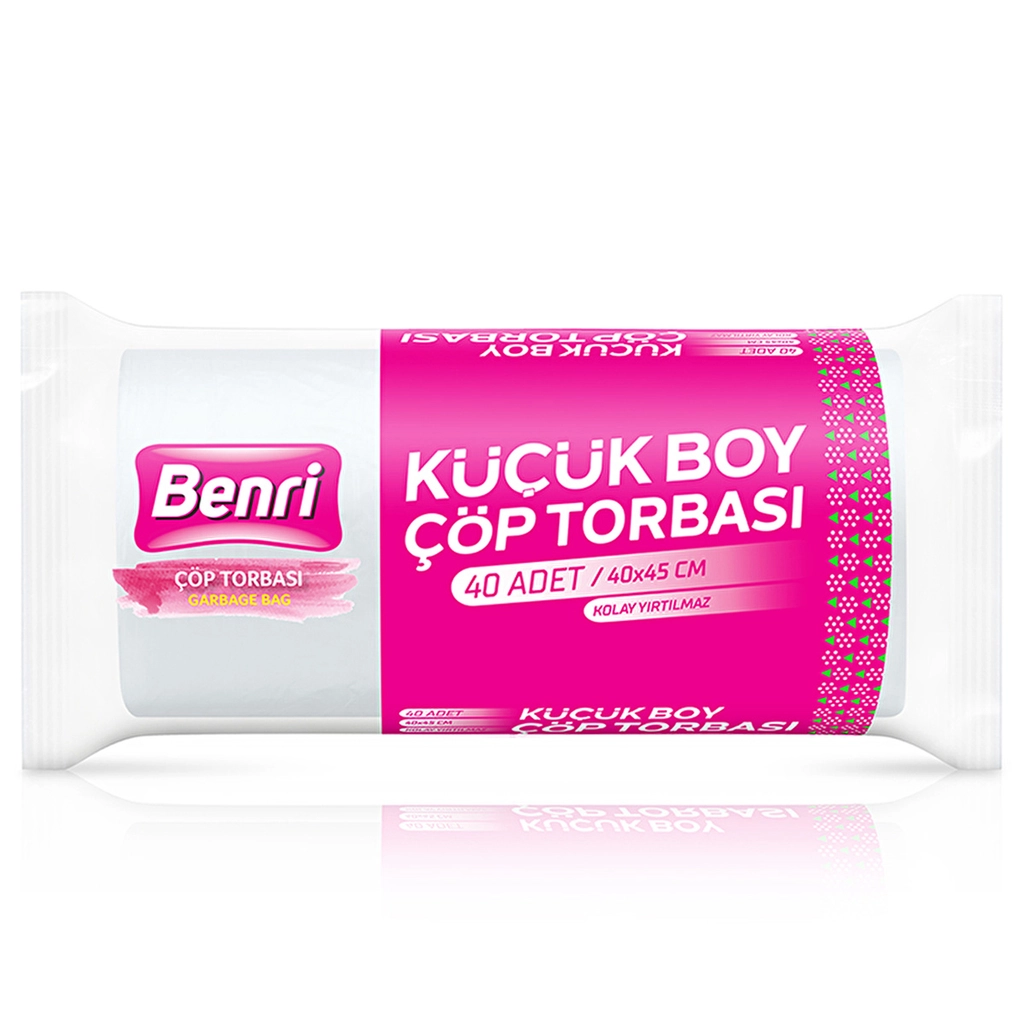Benri Small Garbage Bags 40 pcs - Durable & Convenient 40x45 cm