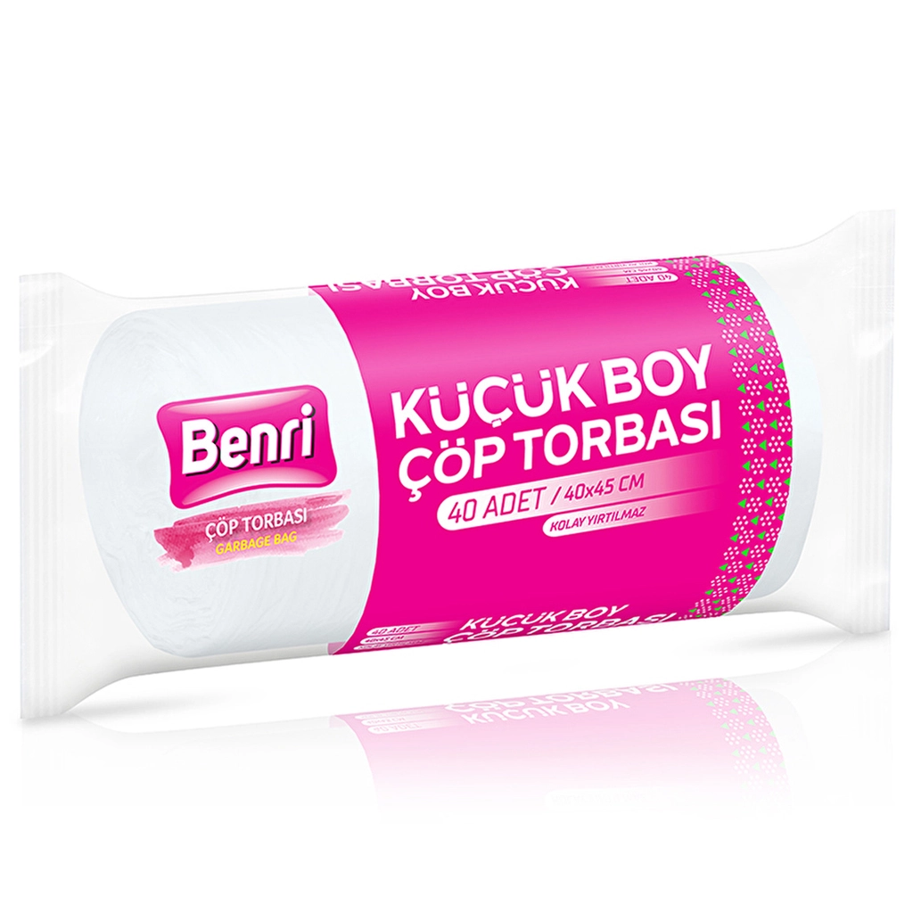 Benri Small Garbage Bags 40 pcs - Durable &amp; Convenient 40x45 cm