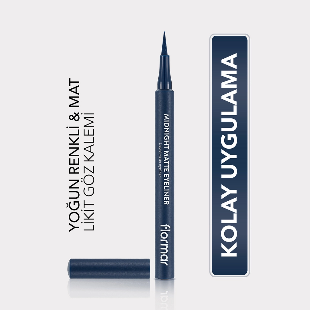 Карандаш для глаз Flormar Midnight Matte темно-синий - стойкий