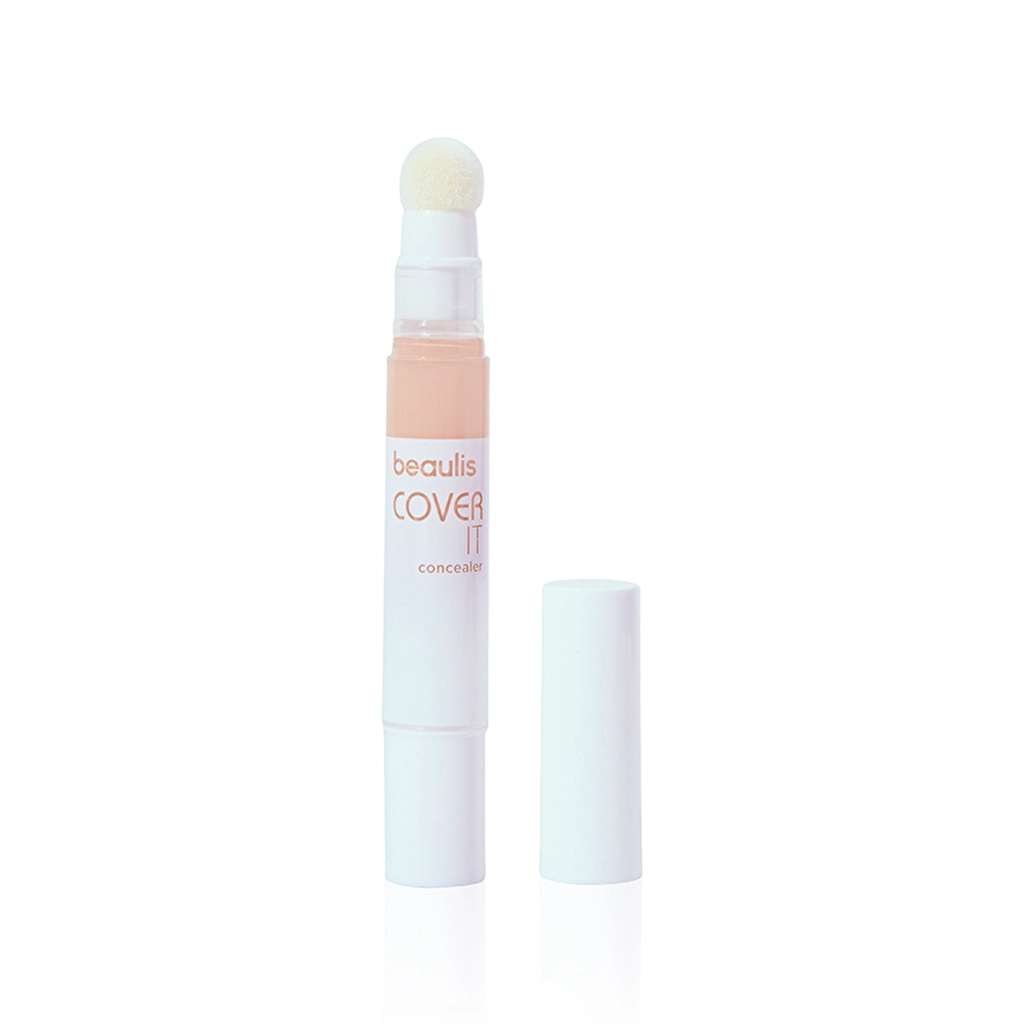 Beaulis Cover It Concealer 135 - Light Beige, Puff Applicator