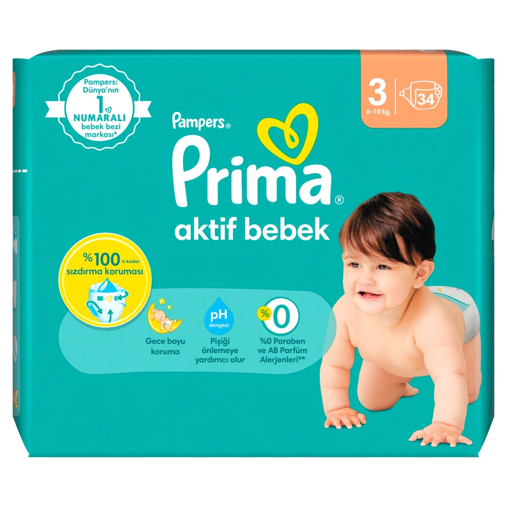 Памперсы Памперс Актив размер 3, 34 шт. от Pampers