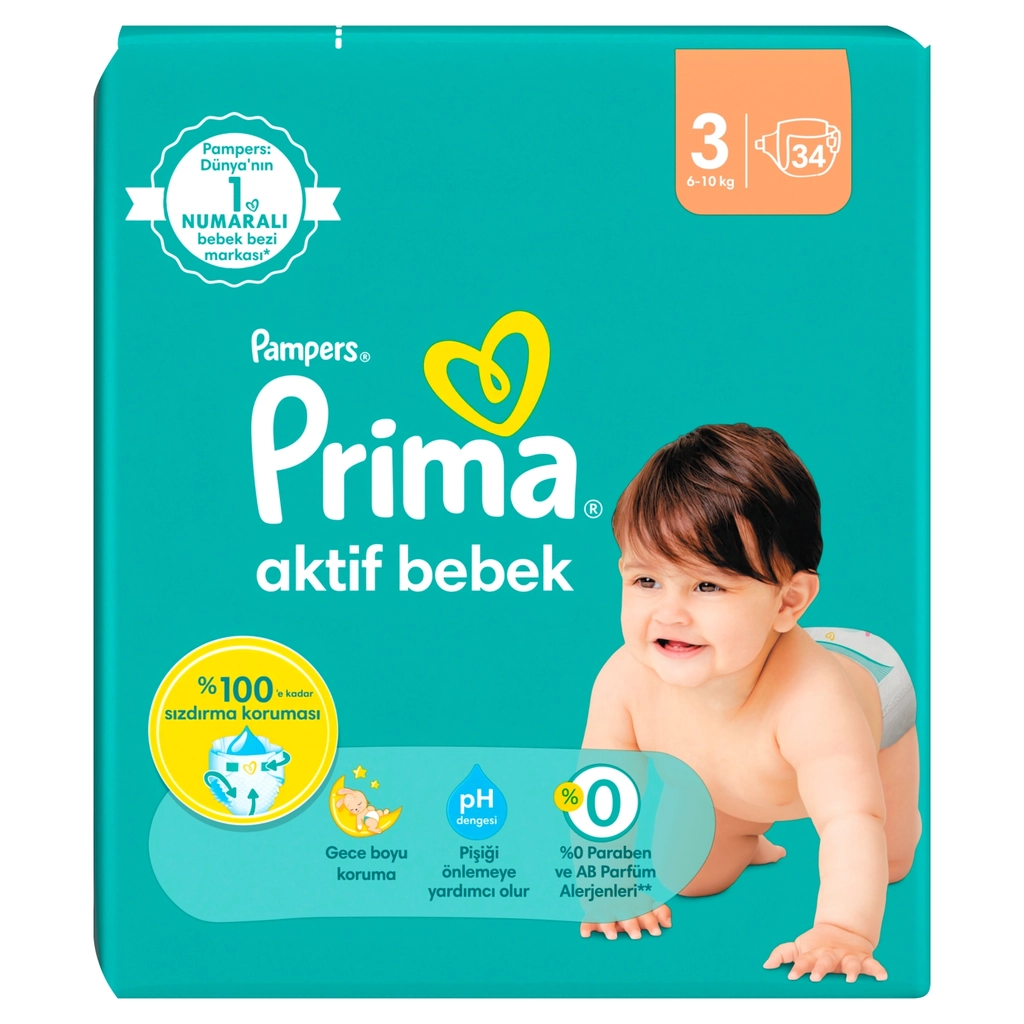 Памперсы Памперс Актив размер 3, 34 шт. от Pampers