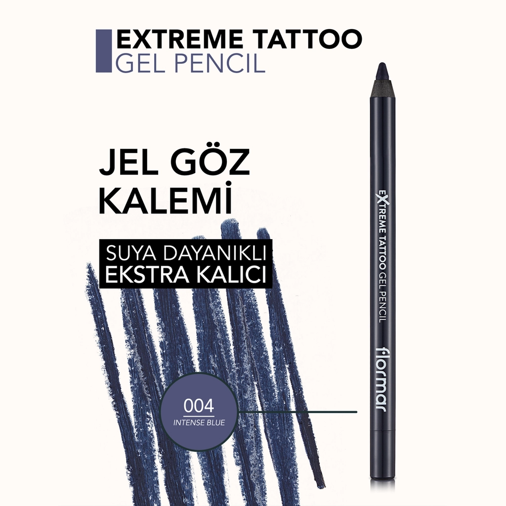 Flormar Extreme Tattoo Waterproof Gel Eyeliner - Intensives Blau