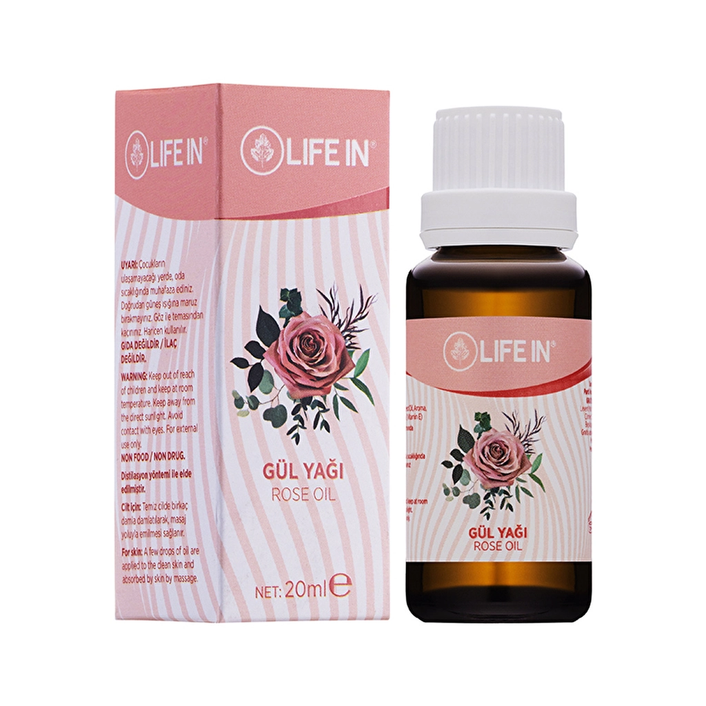 Life In Rose Oil 20 ml - Nourishing Skin Care & Antiseptic