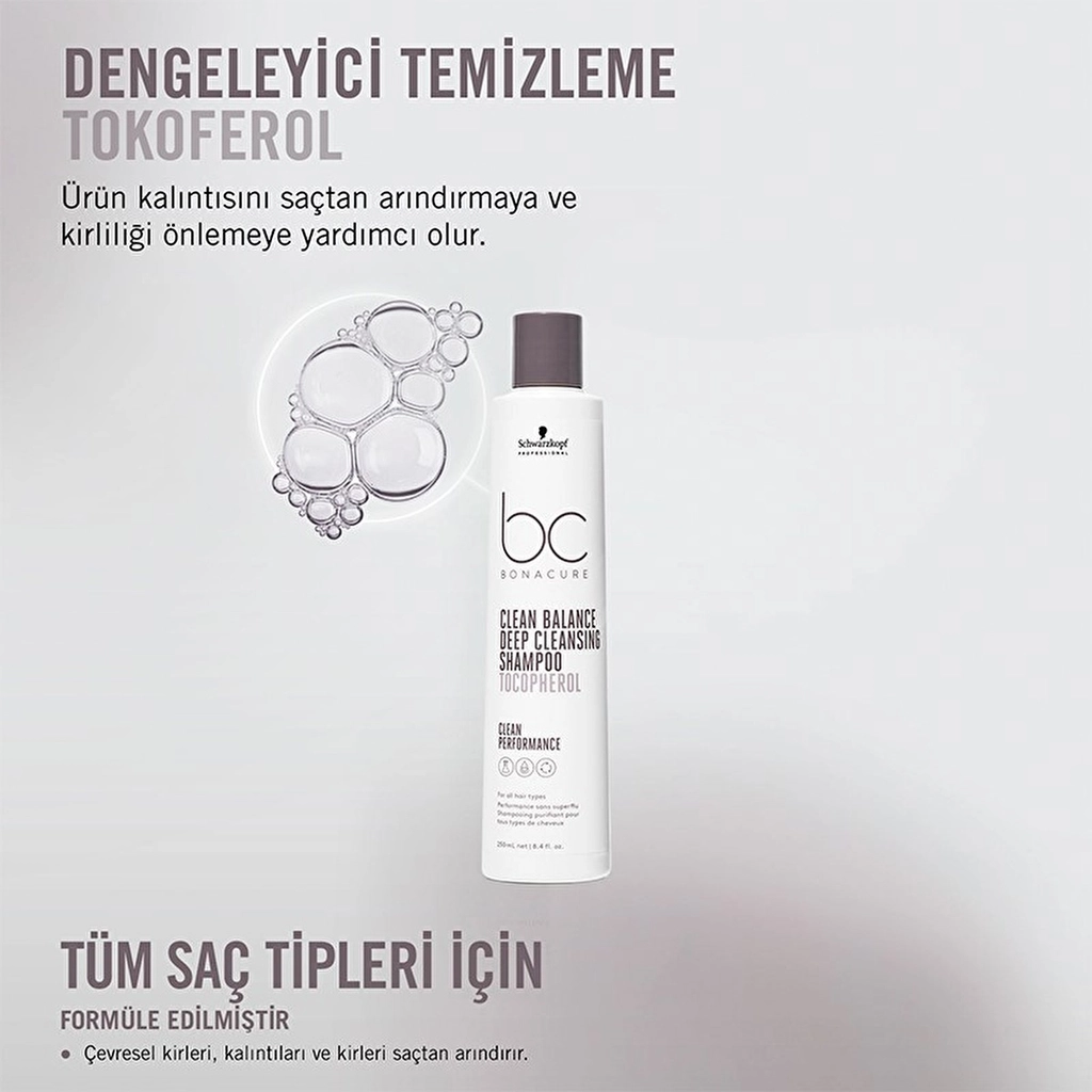 Bonacure Vegan Tiefenreinigungsshampoo für alle Haartypen 250ml