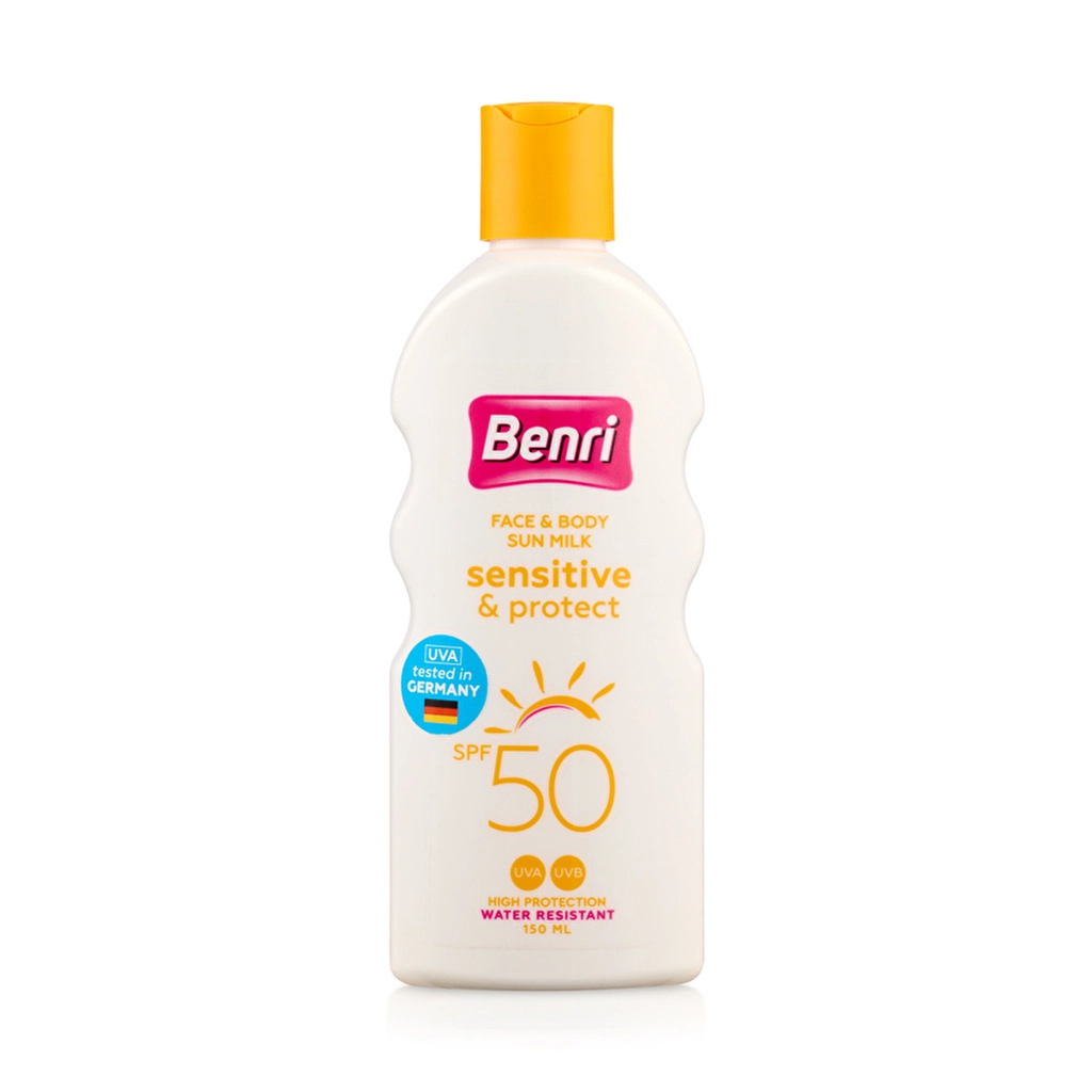 Benri Sensitive Skin Sun Milk 50 SPF - Water-Resistant Protection