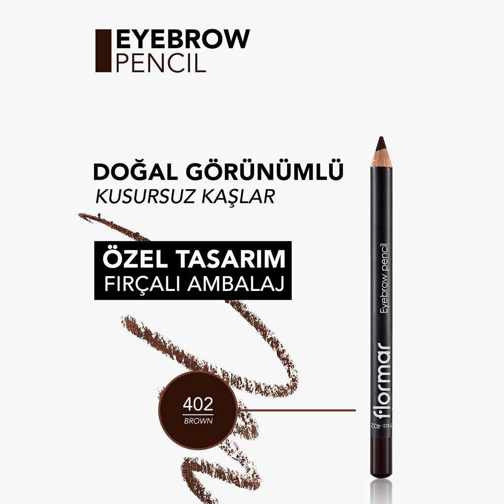 Карандаш для бровей Flormar Natural Look с мягким наконечником 1,14 г - Коричневый