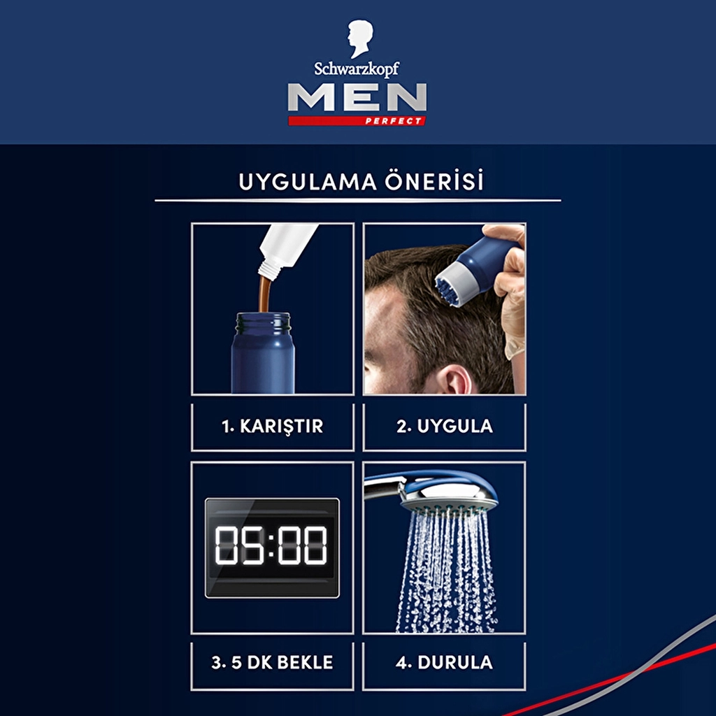 Краска для волос для мужчин коричневая 60 50 мл от Men Perfect