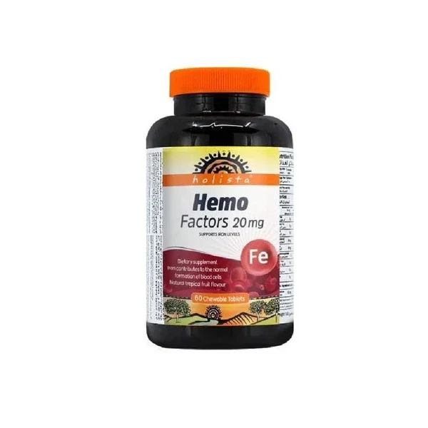 Holista Hemo Factors 20 mg Dietary Supplement Iron Support Chewable Tablets 60 tablets