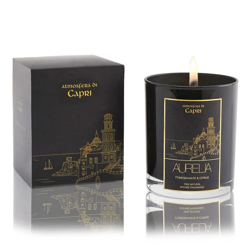 Aurelia Geneve Black Pomegranate & Citrus Scented Candle 180g