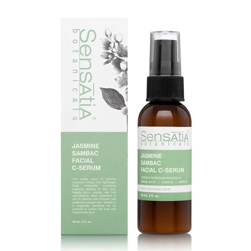 Sensatia Botanicals سيروم فيتامين سي من سينساتيا ياسمين سامباك، 60 مل مضاد للأكسدة ومفتح للبشرة