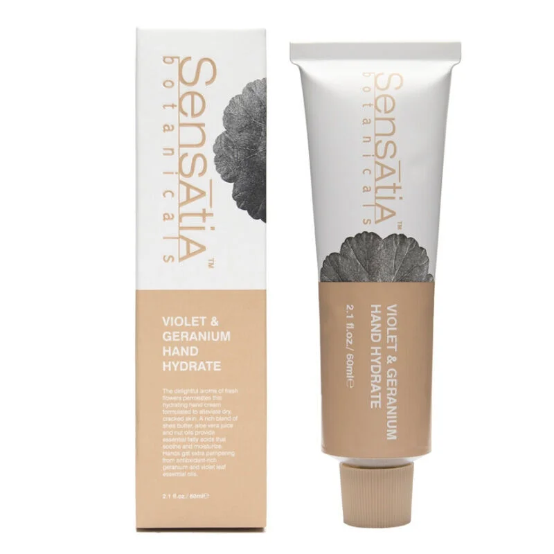 Sensatia Botanicals Violet Geranium Hand Cream 60ml – Moisturizing