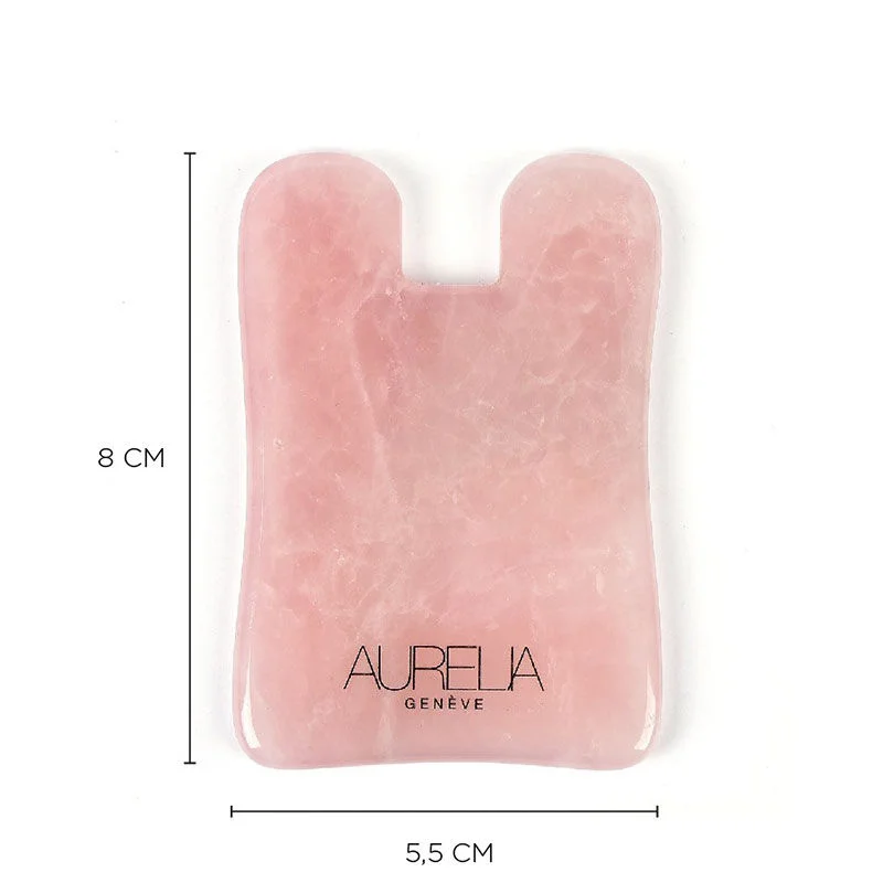 Aurelia Geneve Square Shaped Gua Sha Stone - Rose Quartz