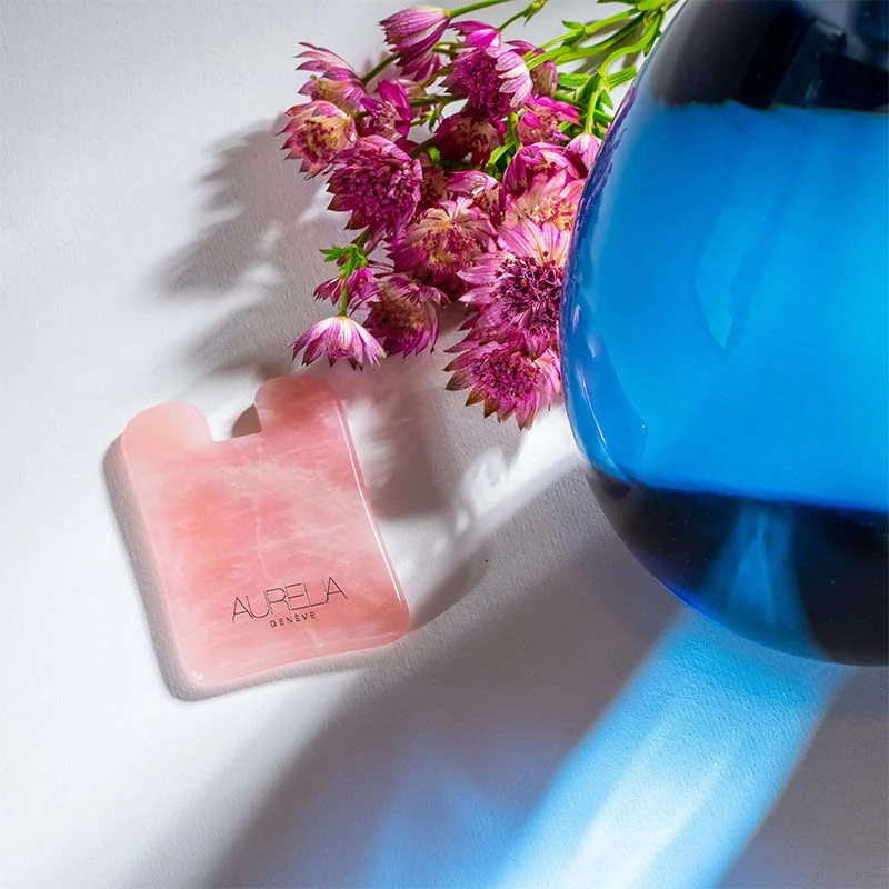 Aurelia Geneve Square Shaped Gua Sha Stone - Rose Quartz