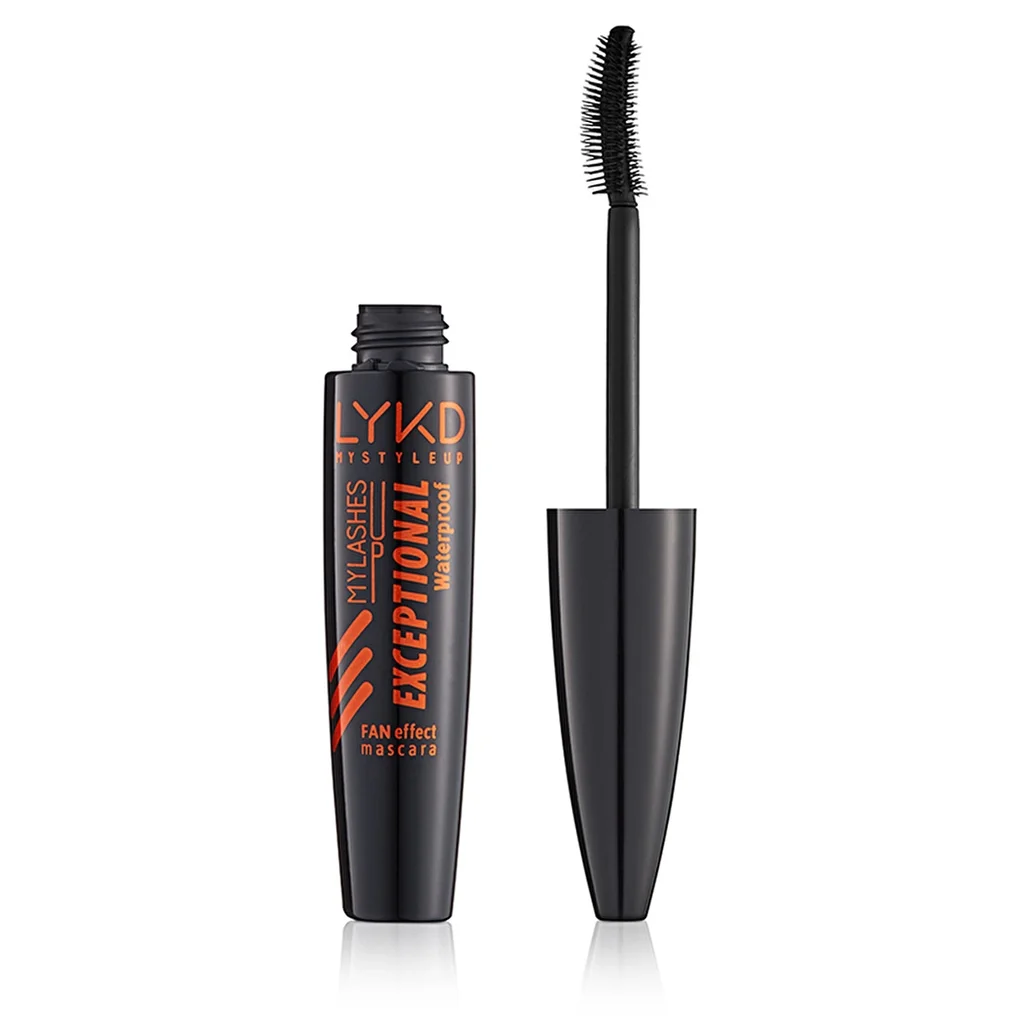 LYKD Wasserfeste Mascara mit Fächer- und Lockeneffekt für dramatische Wimpern