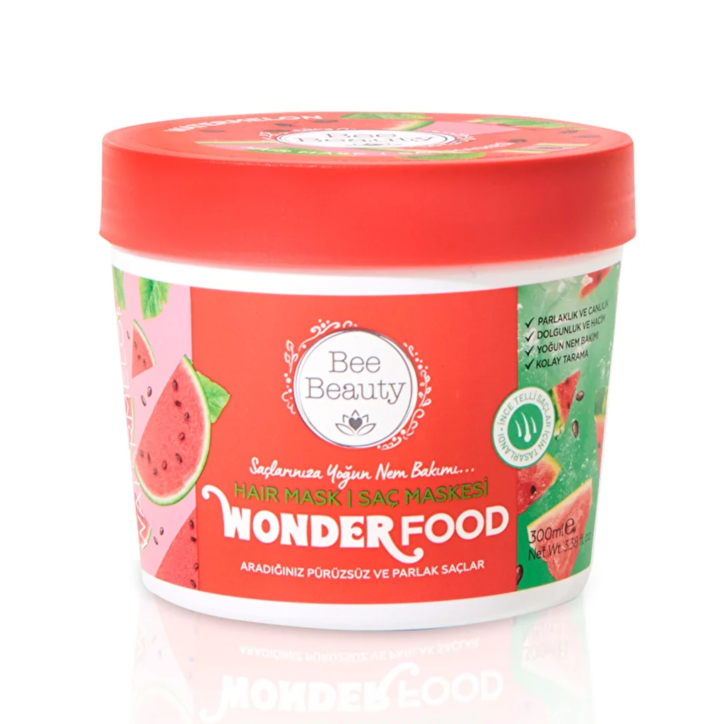 Wassermelone Haarmaske 300ml von Bee Beauty - Hydratisierende Behandlung