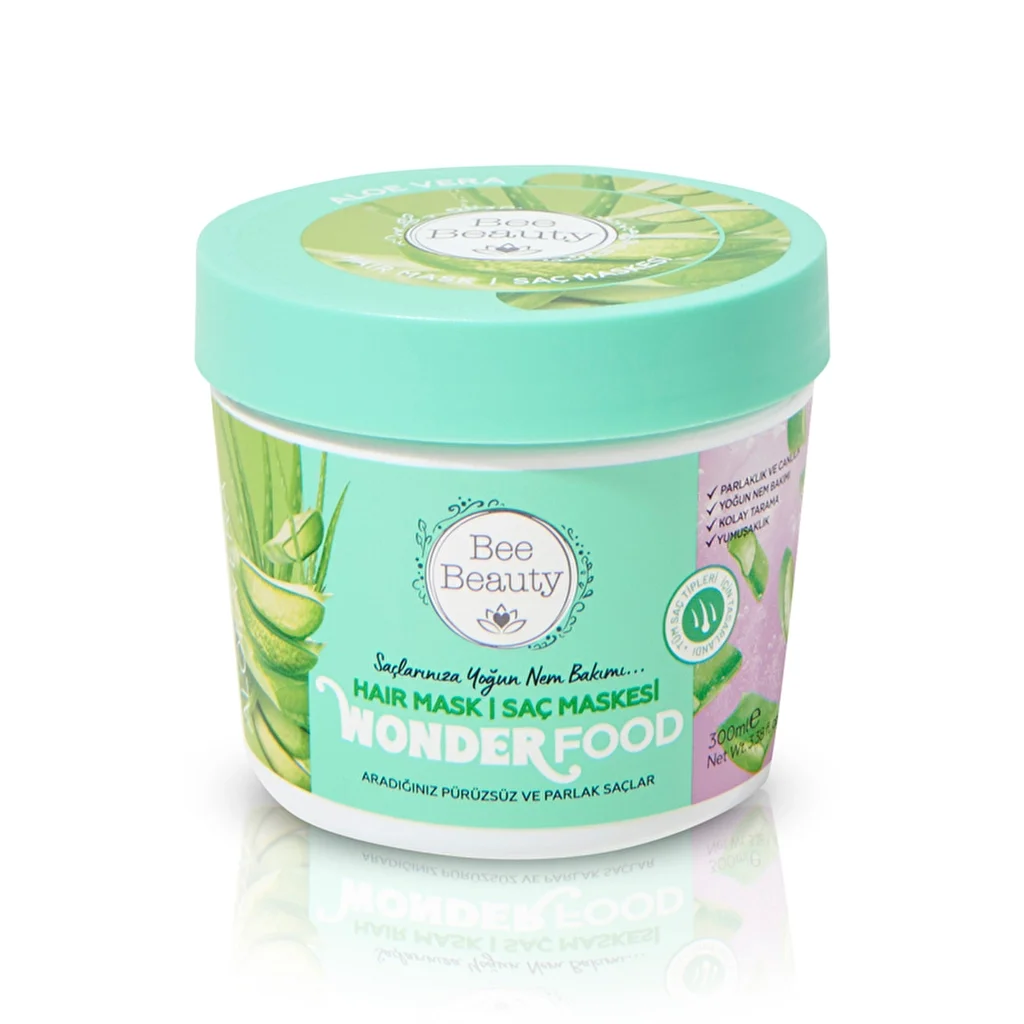 Bee Beauty Aloe Vera Saft Haarmaske - Tiefe Hydratation 300ml