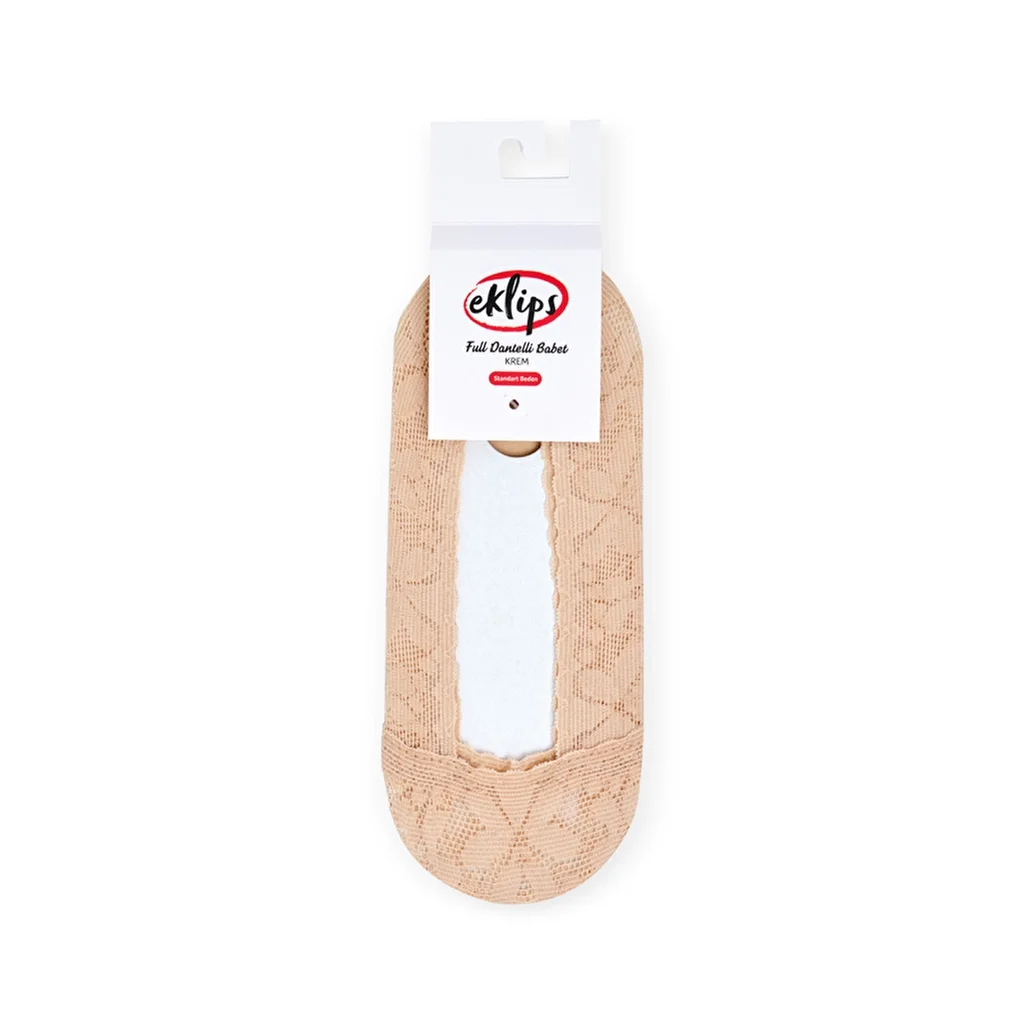 Eklips Full Lace Ballerina Socks Cream