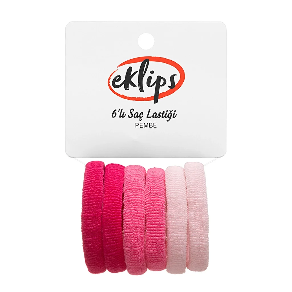 Eklips 6-pack Hair Elastic Pink