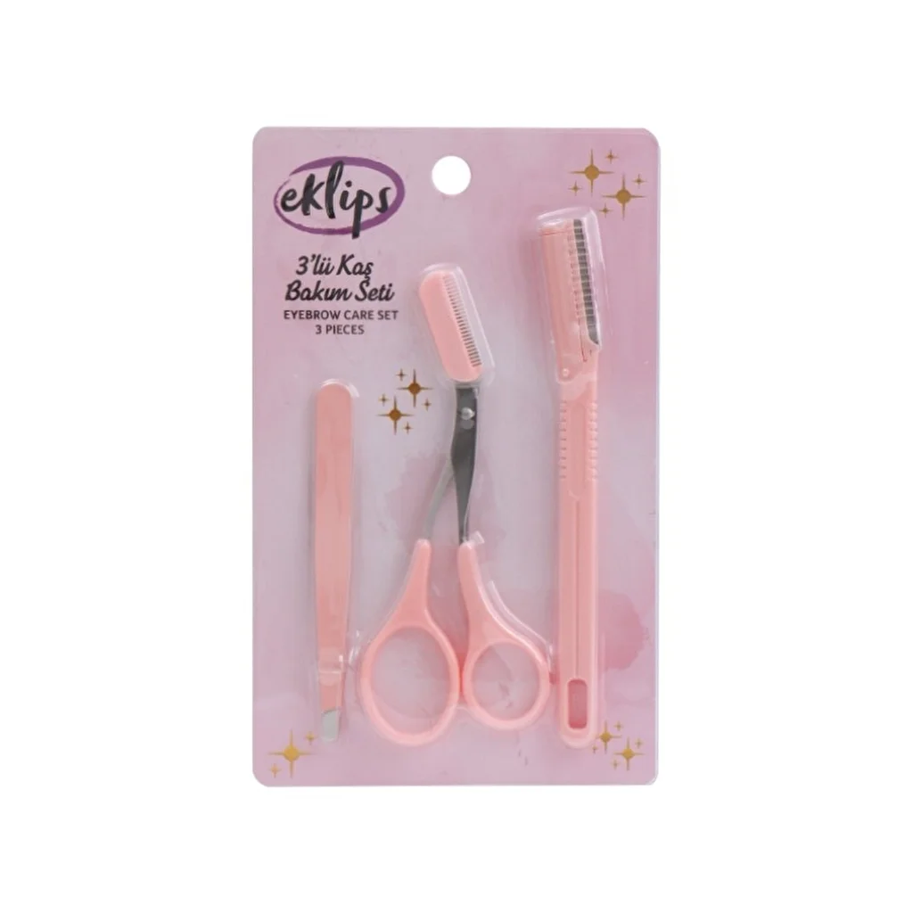 Eklips Eyebrow Care Set: Razor, Scissors &amp; Tweezers Kit