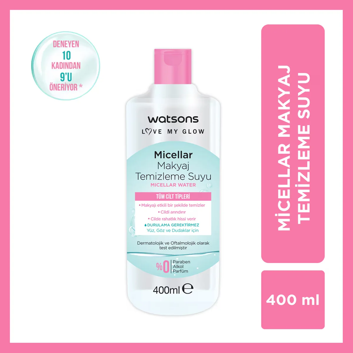Watsons Mizellen-Make-up-Entferner Wasser 400ml - Sanft &amp; Hydrierend
