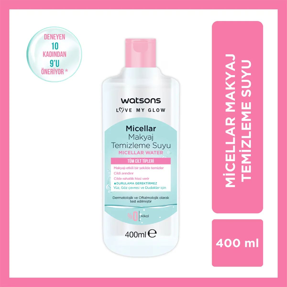 Watsons Mizellen-Make-up-Entferner Wasser 400ml - Sanft &amp; Hydrierend