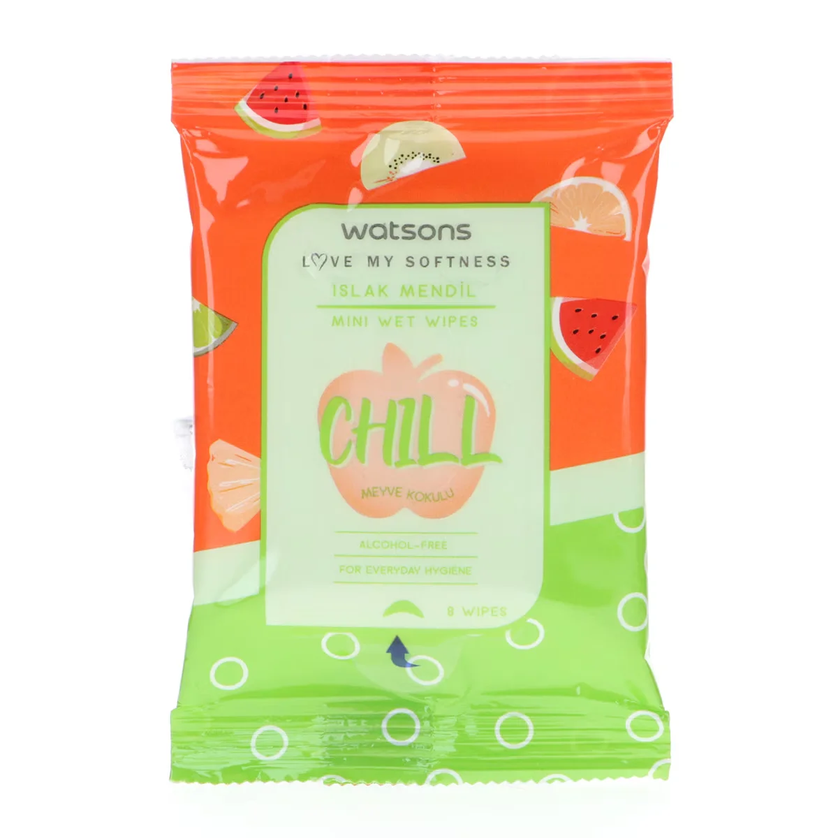 Watsons Mini Wet Wipes Chill Fruit Scented 3 x8 pcs
