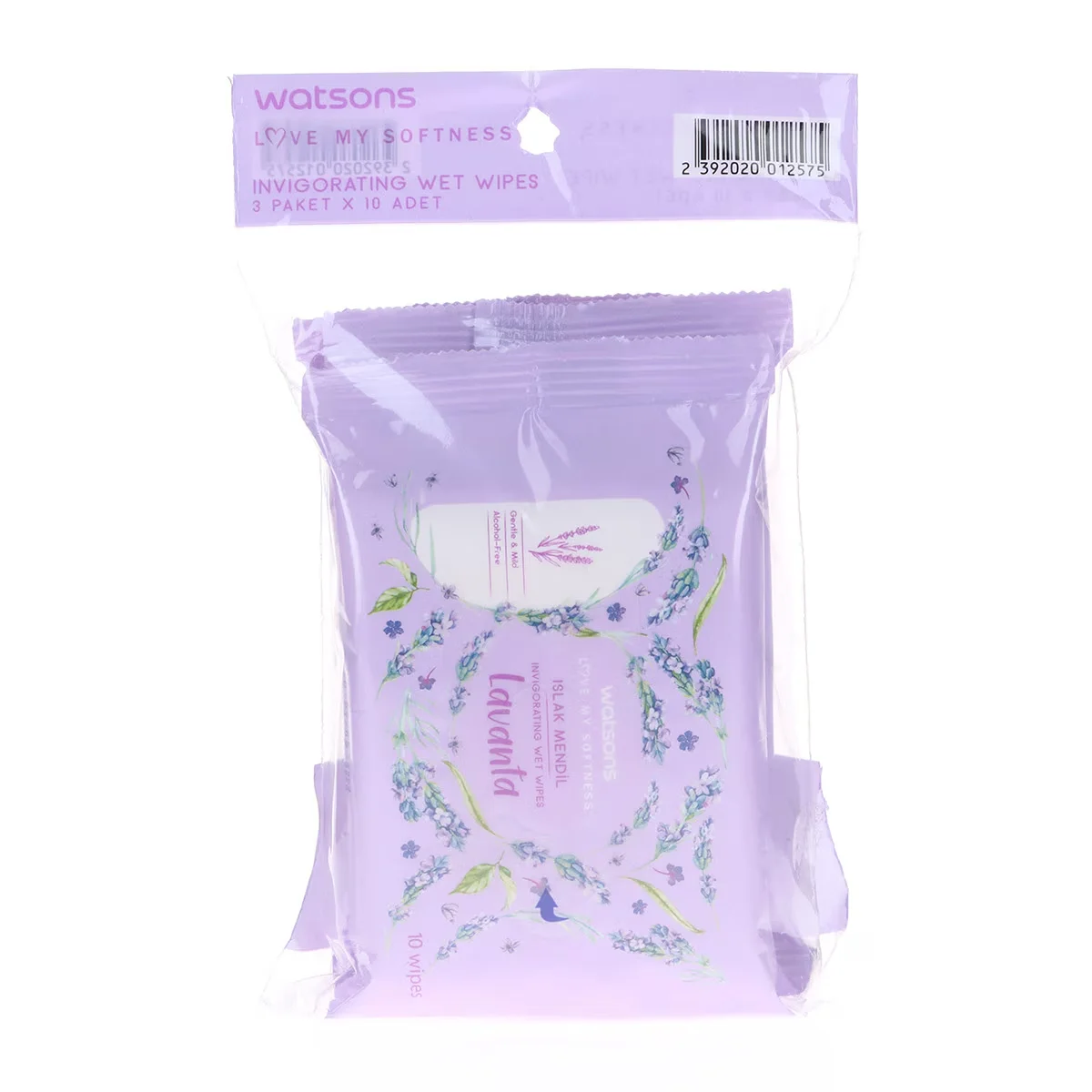 Влажные салфетки Watsons Лаванда 3 x10 шт