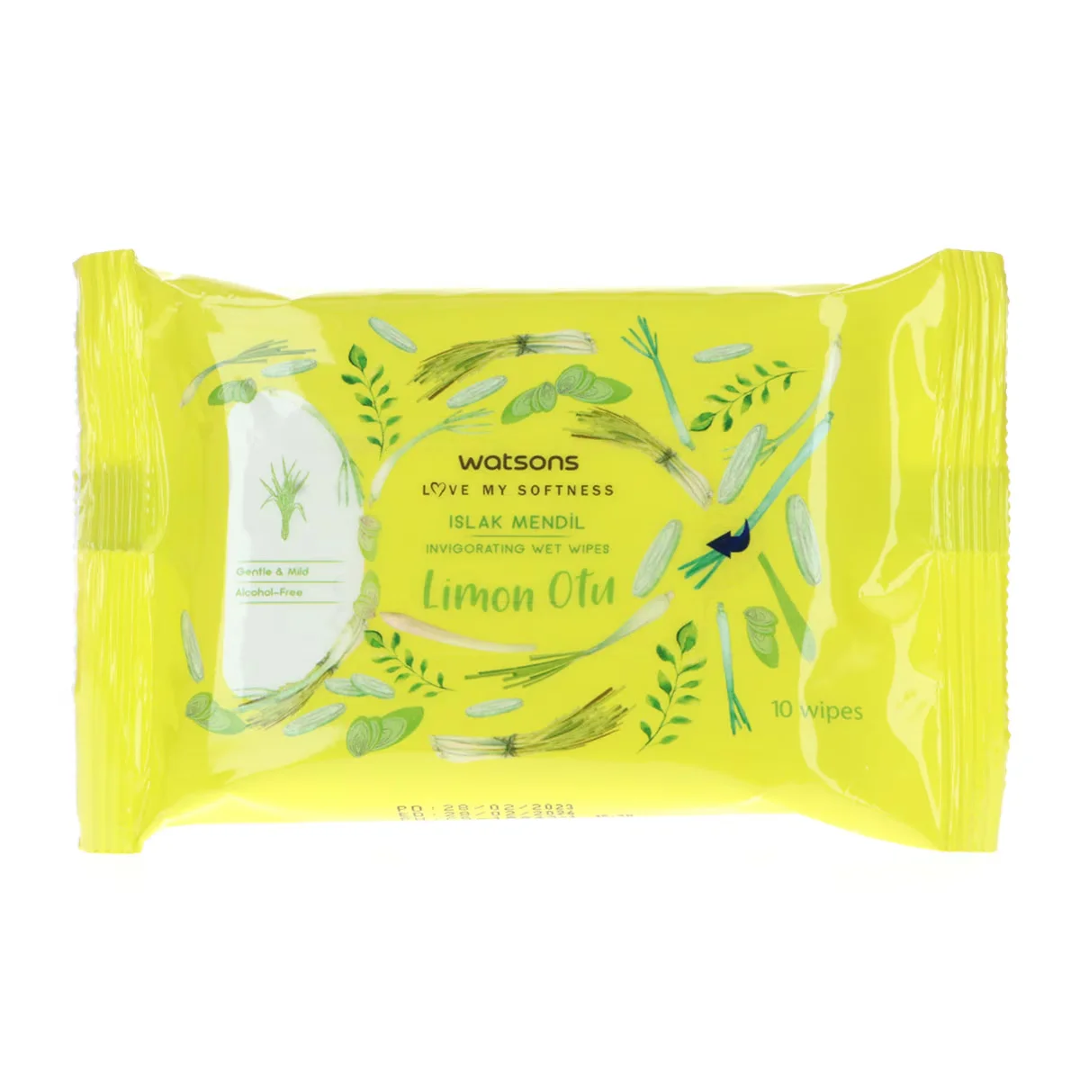 Влажные салфетки Watsons Лимонные травы 3 x10 шт